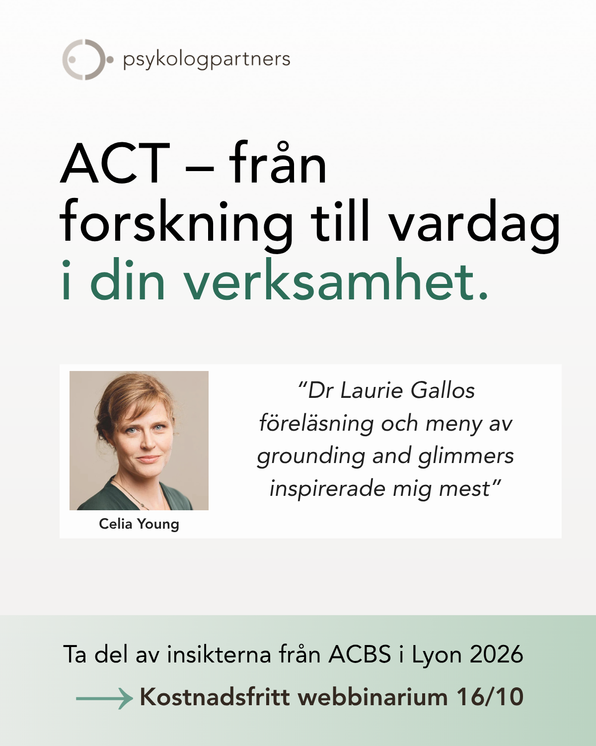 Psykologpartners är störst i Sverige på ACT