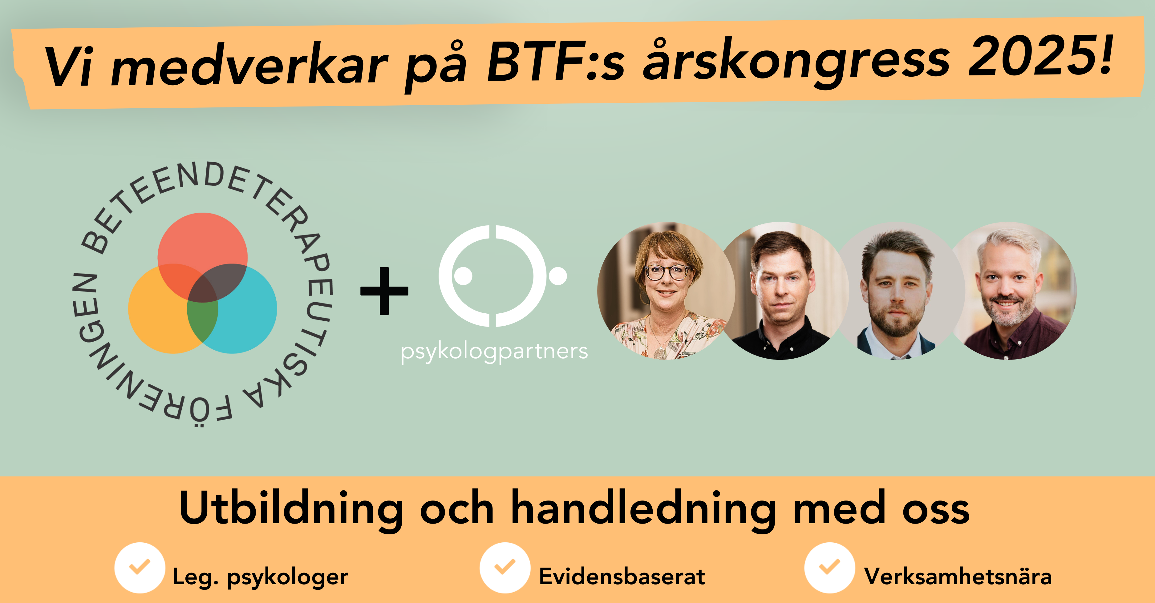 Psykologpartners experter inom psykologi sponsrar BTF