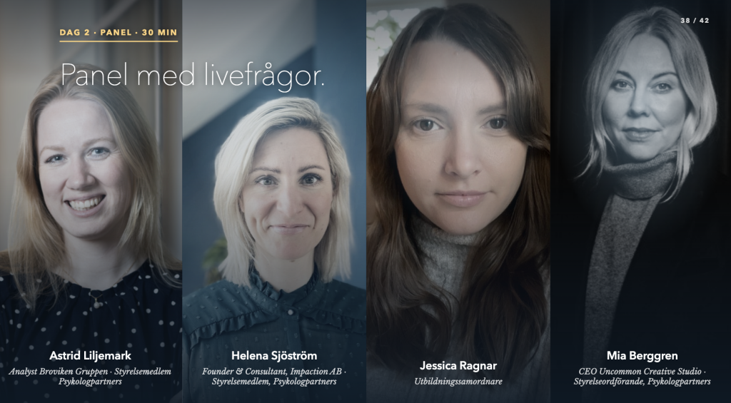 Panelsamtal med talare från Broviken och Psykologpartners